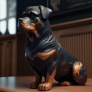 3D model Rottweiler dog (STL)